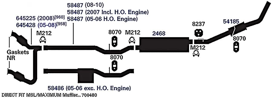 Exhaust Pipe AP Exhaust Products 58487