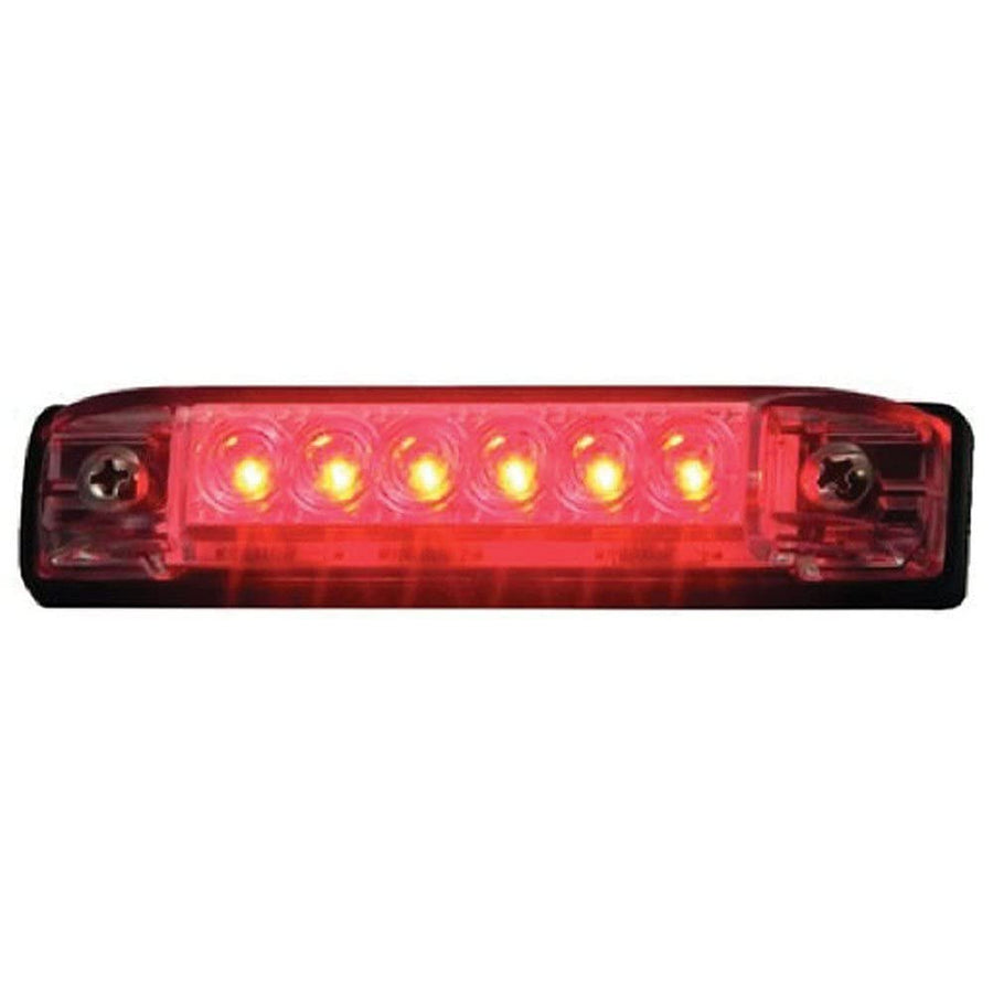 LED Slim Line Utility Strip Lights T-H Marine, 4" - Red LED-51803-DP