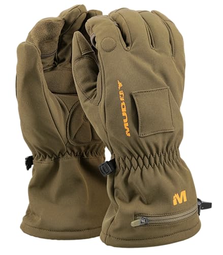 Muddy Outdoors Nucleus Men's Heated Softshell Gloves Brown Clay Large