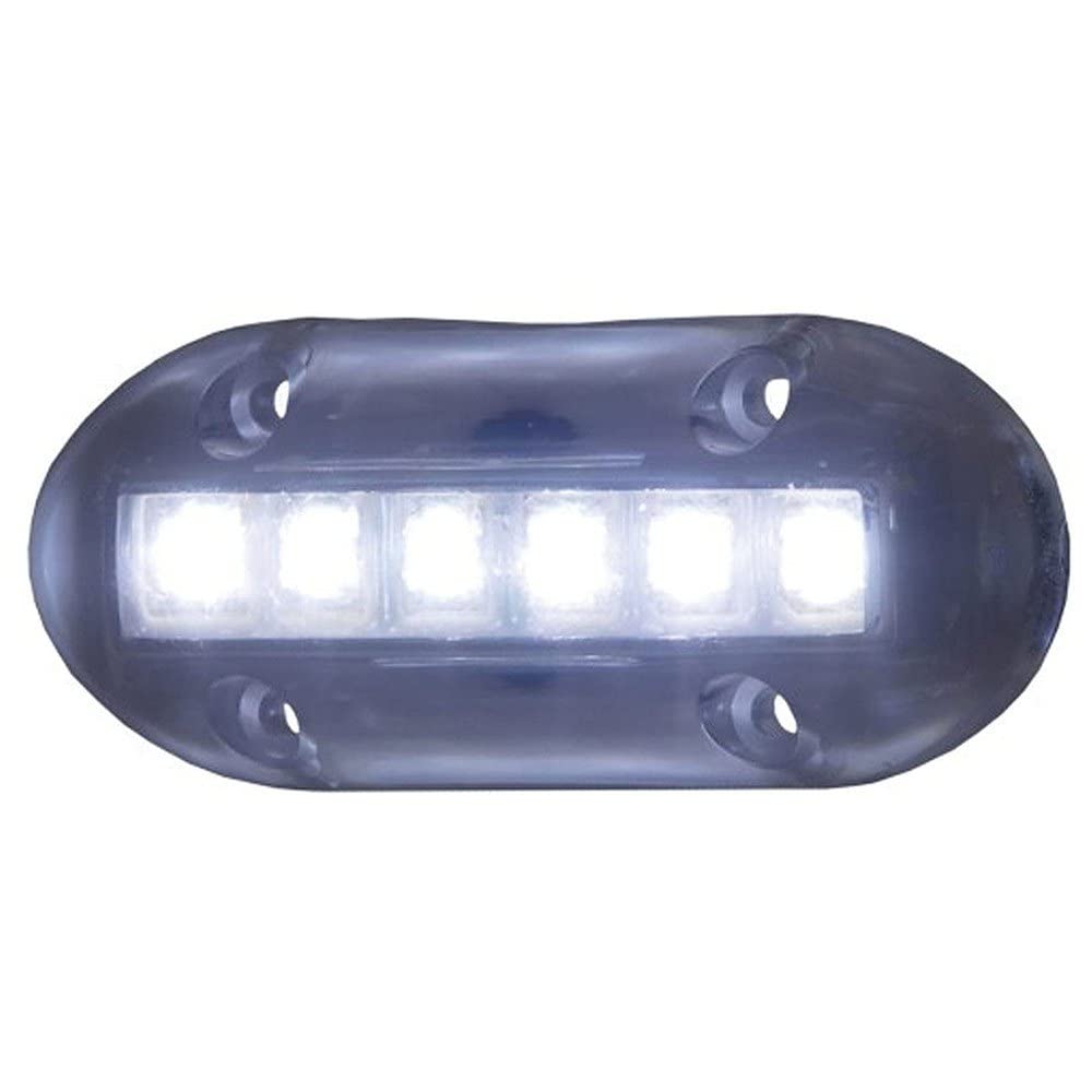 T-H Marine Underwater High-Intensity LED Boat Lights - Waterproof Surface Mount Lighting for Night Fishing & Recreational Use - 180 Lumens, Long Life, Low Power Draw - White Light