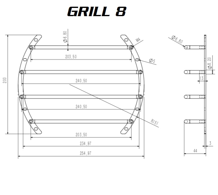 8-Inch Massive Audio GRILL8 Subwoofer Grill | Deep-Set Anodized Steel Protective Cover - Heavy-Duty Mesh Guard for Car Audio – Universal 8" Speaker Protection