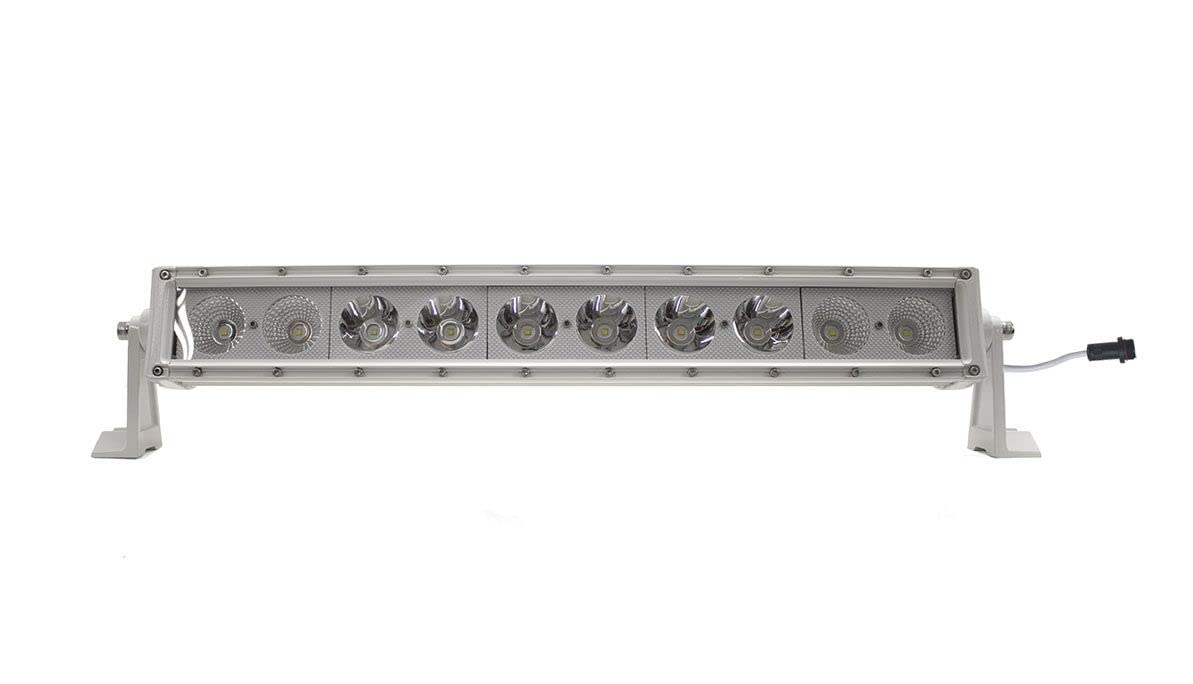 Race Sport Lighting 22.5inch MS100WSRS Marine Grade Single Row Straight Light Bar with 100-Watt 10 x 10W High Intensity OSRAM LEDs