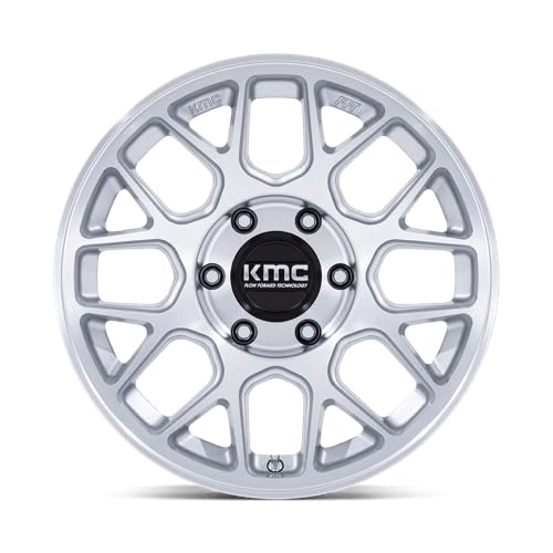 KMC Wheels 17X8.5 HATCHET 5X5.04.36 -10mm GLOSS SILVER W/ MACHINED FACE - KM730SD17855010N