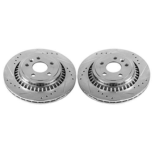 Rear Power Stop EBR1284XPR Drilled and Slotted Evolution Rotor (Pair) For Volvo XC60 2010-2017 [Model Specific]