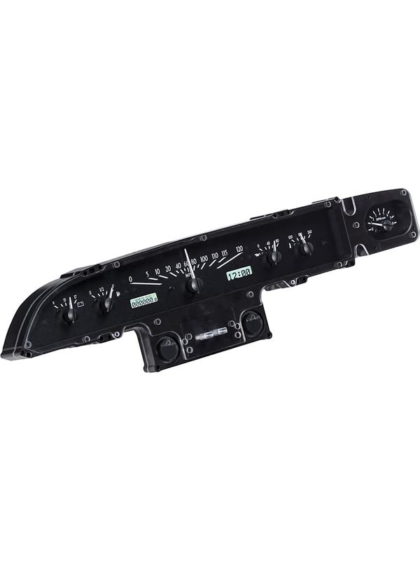 Dakota Digital VHX-60F-GAL-K-W Dash Gauge System with Ford Galaxie 1960, Mercury Monterey and Meteor 600 Analog, Black Alloy Style, White Backlighting
