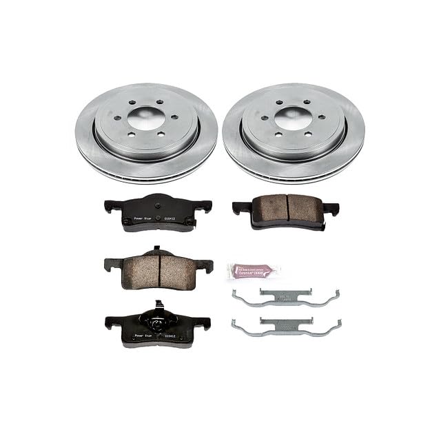 POWERSTOP Autospecialty KOE1935 Rear Replacement Brake Kit-OE Brake Rotors & Ceramic Brake Pads For Ford Expedition 2002-2006, Lincoln Navigator 2003-2006 [Model Specific]