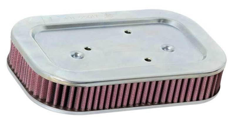 K&N High-Flow Engine Air Filter Original Lifetime: Increase Power & Acceleration, Washable, Premium: Compatible with 2004-2013 Harley Davidson: (See Product Description for Select Models) HD-8834