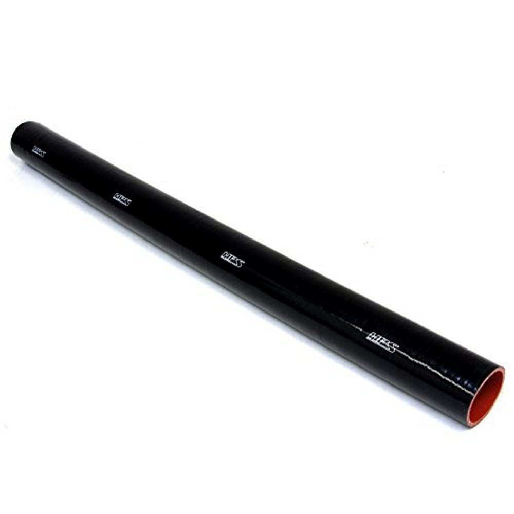 HPS High Temperature 4-Ply Reinforced Silicone Coolant Tube Hose HTST-3F-250-BLK, 25 psi Maximum Pressure, 3' Length, 2-1/2" ID, Black