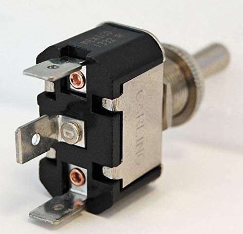 WeatherDeck Toggle Switch Blue Sea Systems SPDT (ON)-Off-ON, Nickel-plated Brass