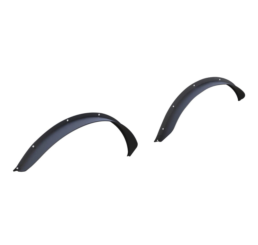 Front & Rear Black Horse Fender Flares Sheet Metal Plate Black Compatible with 2021-2024 Ford Bronco(Excl. Heritage Edition, Heritage Limited Edition, Everglades, and Raptor)-FF-FBFR22