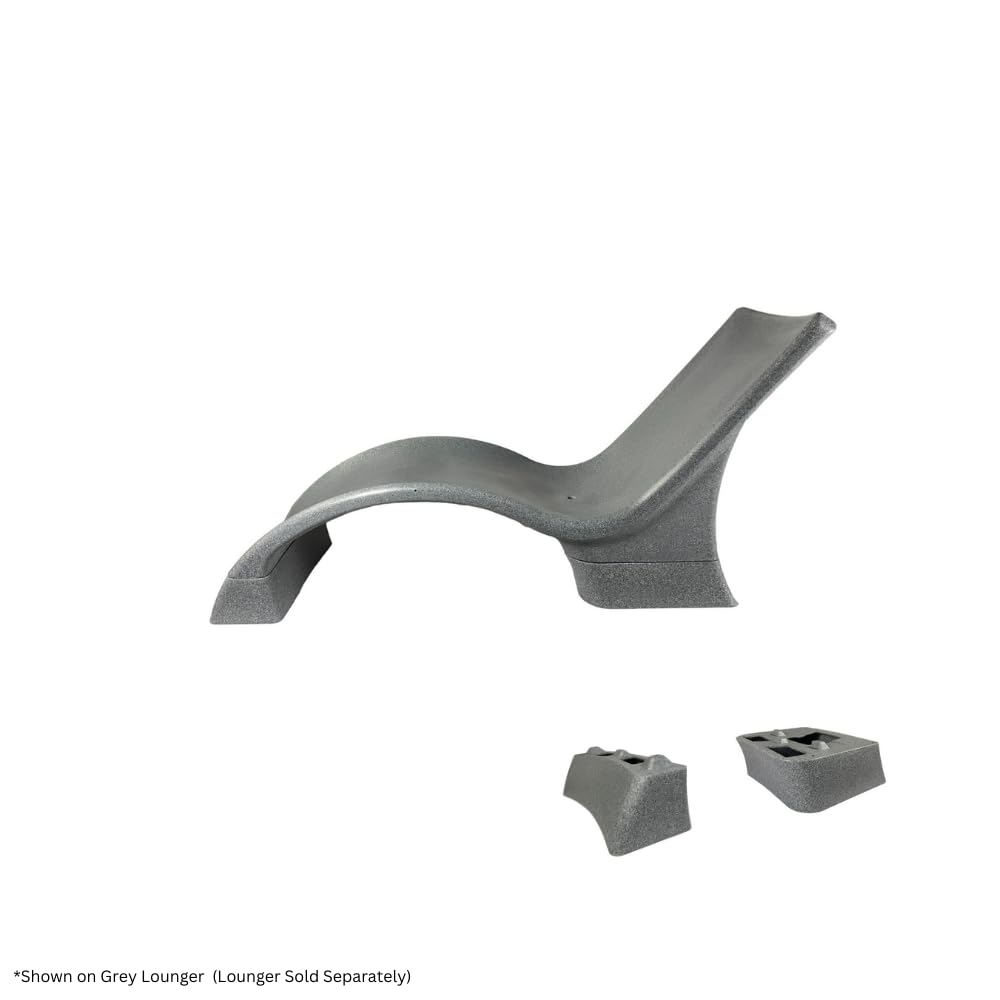 Global Pool Products Deep Water Kit Lounger - Chaise Lounge Chairs Extension - in Pool Elevated Lounger Kit - Gray GPP-LF-DW-G