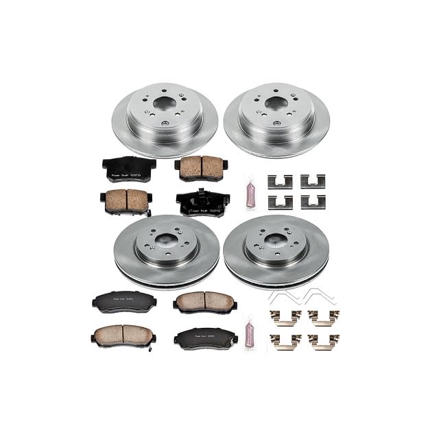 POWERSTOP Autospecialty KOE6305 Front and Rear Replacement Brake Kit-OE Brake Rotors & Ceramic Brake Pads For 2012 2013 2014 2015 2016 Honda CR-V [All Wheel Drive]