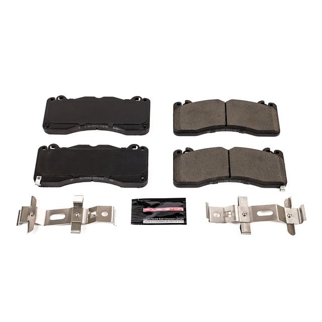 Power Stop Z23-1792 Z23 Evolution Sport Carbon Fiber Infused Ceramic Brake Pads with Hardware For Ford Mustang 2015-2023 [Model Specific]