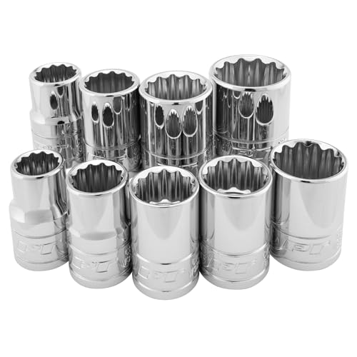 W32500 Performance Tool 9-Piece 1/2-Inch Drive 12pt SAE Socket Set