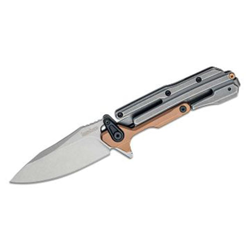 Frontrunner Kershaw Folding Pocket Knife, Futuristic, Durable EDC, D2 Blade Steel, KVT Opening Mechanism, Pocketclip
