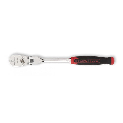 120XP™ GEARWRENCH 1/4" Drive Dual Material Flex Head Teardrop Ratchet 8" - 81009P