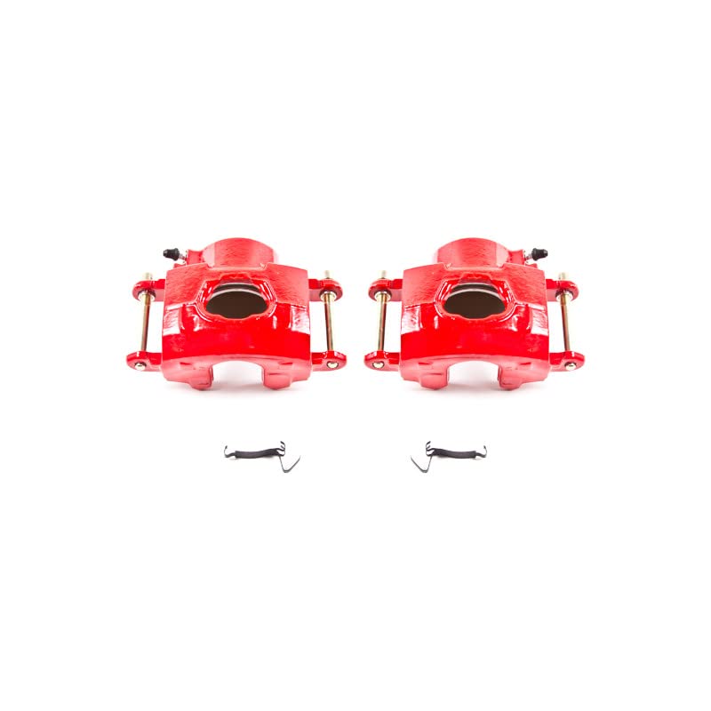 Power Stop S4020 Front Pair of High-Temp Red Powder Coated Calipers