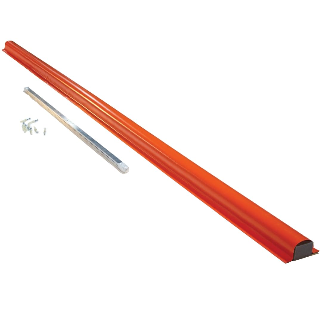 Justrite Fuel Spill Make-A-Berm™ Containment Curbs 12.5' Long x 2" High Heavy Duty Straight Section, Custom Chemical Spill Containment Berm System, Orange PVC Coated Fabric, Made in The USA, 28491
