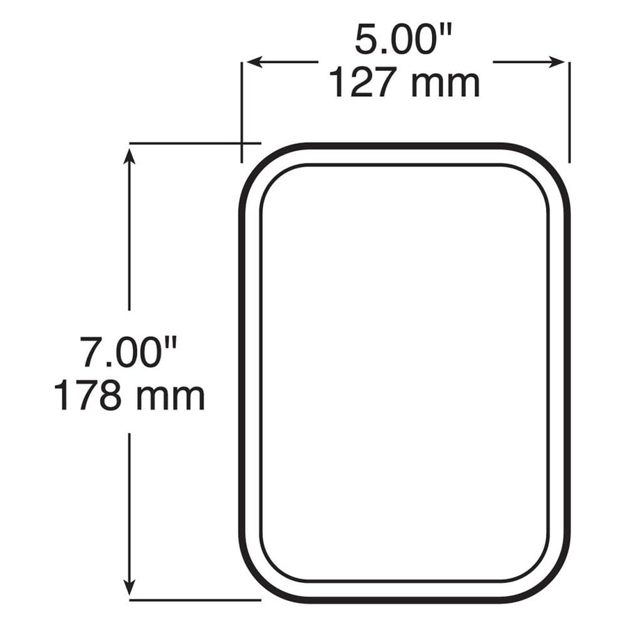 830 Peterson Manufacturing Mirror (Replacement Head Fender-Mount Ss,5"X7"), 1 Pack