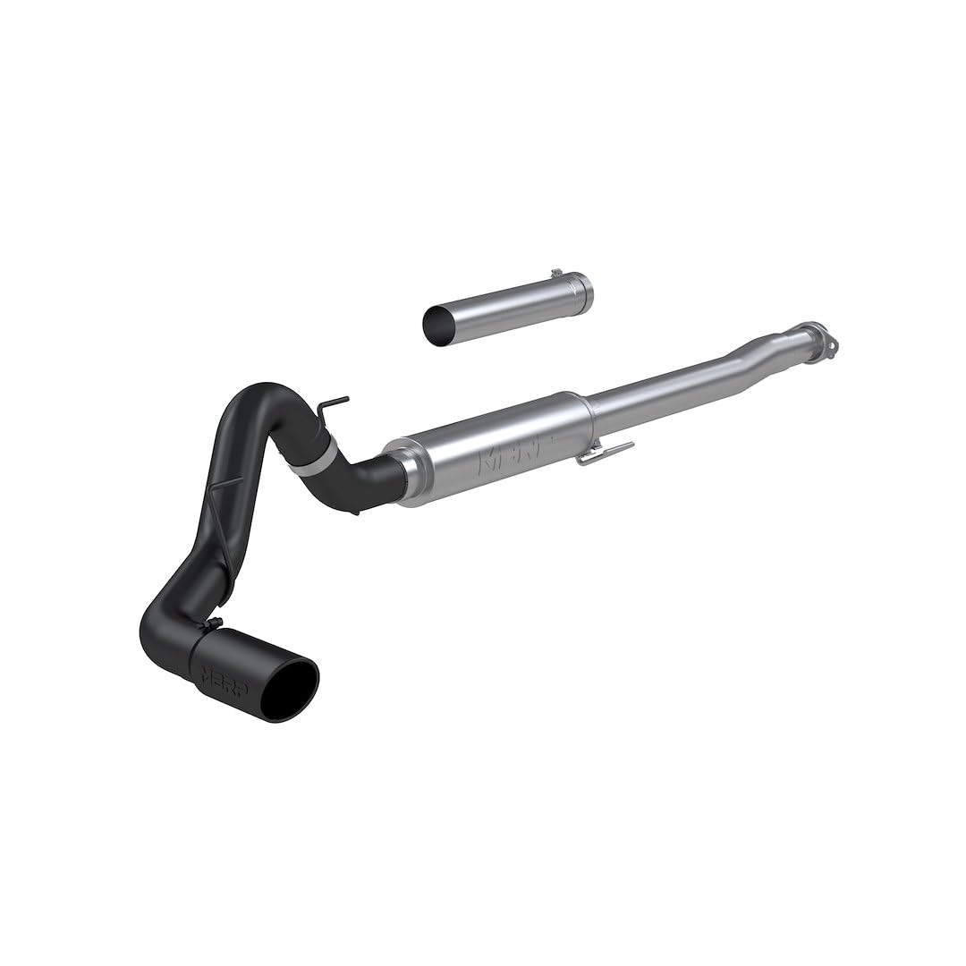 2021+ Ford F150 MBRP 2.7L/3.5L/5.0L 4in Black-Coated AL Steel Cat-Back - RACE VERSION
