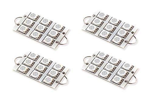 Set of 4 44mm SML9 LED Bulb Red Diode Dynamics