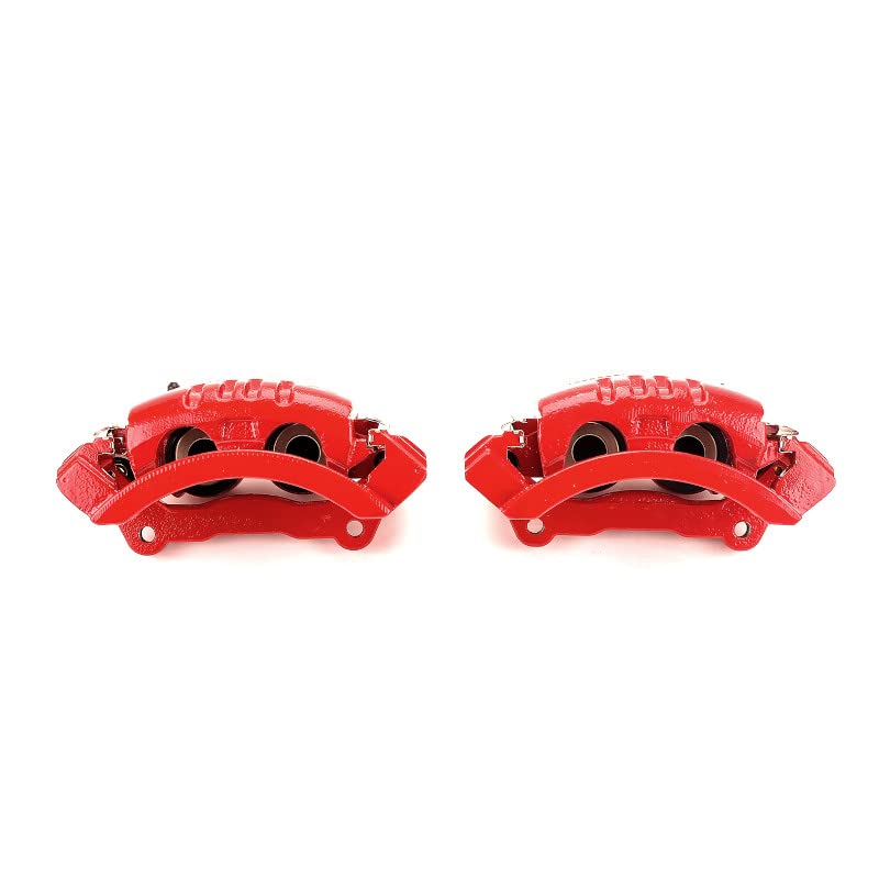 Power Stop High-Temp Rear Red Powder Coated Calipers For 2006-2008 Dodge Ram 1500, 2003-2008 Dodge Ram 2500 3500 (Model Specific), S4894