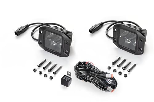 Hella LED Headlight Black Magic Cube Kit 3.2 Inch 12/24 V Mounting Cable 500 mm Connector 1FA 358 176-831 Set