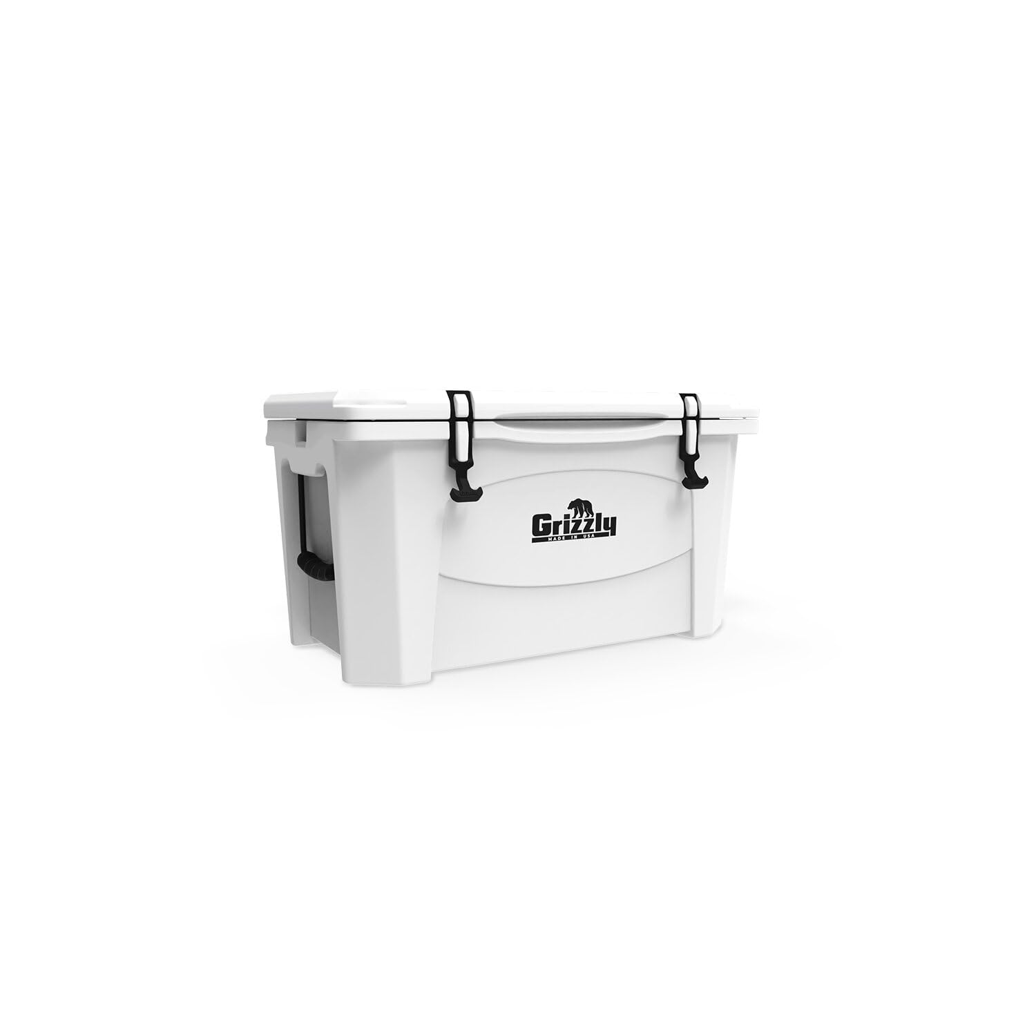 60 Cooler Grizzly | 60 qt Ice Chest Durable Rotomolded Insulated | Made in USA | Warranty for Life | For Beach Boat Camping Fishing Hunting | G60 | White