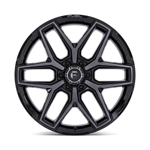 FLUX FUEL OFF-ROAD 17X9 6X5.5 4.53-12mm GLOSS BLACK BRUSHED FACE WITH GRAY TINT - FC854BT17906812N