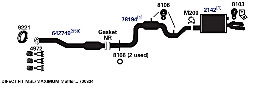 Exhaust Muffler AP Exhaust Products 2142