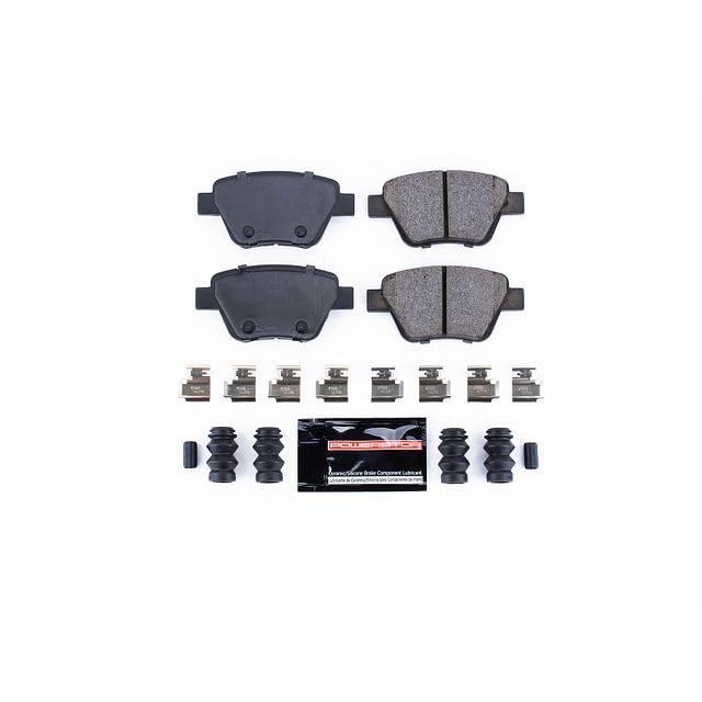 Power Stop Z23-1456 Z23 Sport Rear Carbon Fiber Infused Ceramic Brake Pads with Hardware For Audi A3, Audi A3 Quattro, VW Beetle, VW Eos, VW GTI, VW Golf, VW Jetta, VW Je, VW Passat [Model Specific]
