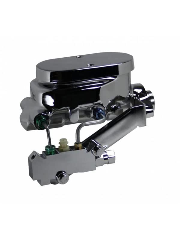 1 Inch Bore Master Cylinder Kit - Chrome left port with disc/disc valve