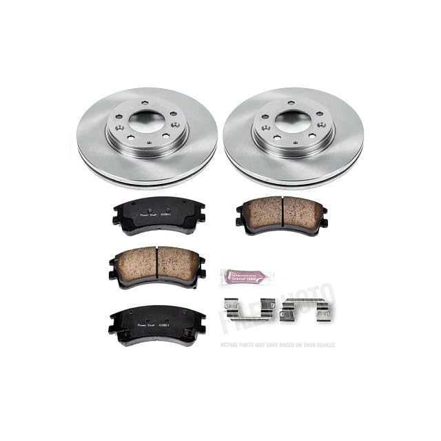POWERSTOP Autospecialty KOE2448 Front Replacement Brake Kit-OE Brake Rotors & Ceramic Brake Pads For Mazda 6 2003-2005 [Model Specific]