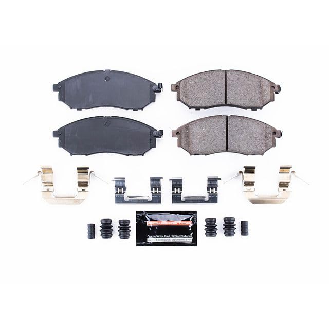 Power Stop Z23-888 Ceramic Brake Pads Front For EX35, E, G25, G35, G37, M35, M35h, M37, M45, M45, M56, INFINITI, Q45, Q70, Q70L, QX50, QX70, 350Z, 370Z, Murano, Pathfinder [Model Specific]