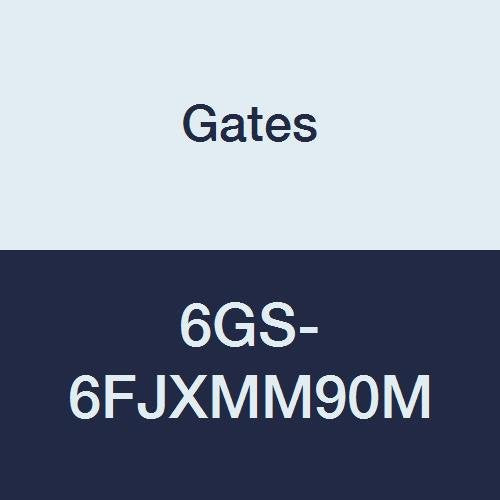 GlobalSpiral Couplings Gates 6GS-6FJXMM90M, Female JIC 37° Flare Swivel, Zinc Plated Carbon Steel, 3.11", 90° Bent Tube, 3/8" ID