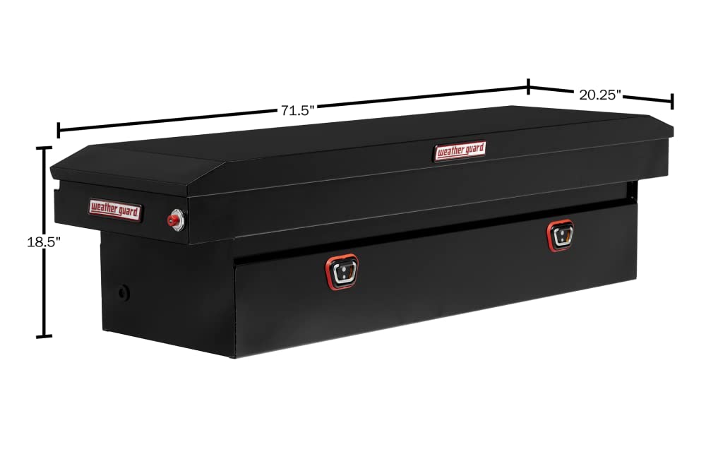 Saddle Weather Guard Truck Tool Box Steel Standard Gloss Black