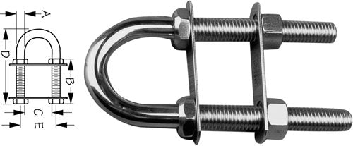 SS Bow Eye 7/16" X 3-1/2"