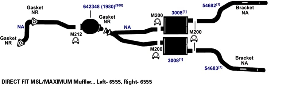 Exhaust Muffler AP Exhaust Products 6555