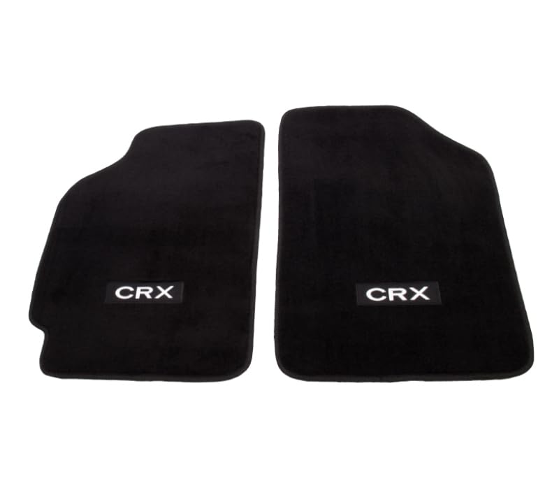 88-91 Honda Civic NRG Car Floor Mats (CRX Logo) - 2-pack