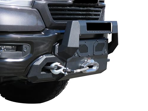 Armour III Black Horse Heavy Duty Front Winch Bumper Textured Black Compatible with 2019-2023 Ram 1500(Excl. 19-23 Classic, 19-22 Diesel, 19-23 Rebel, 21-23 TRX)-AR3HD30NL