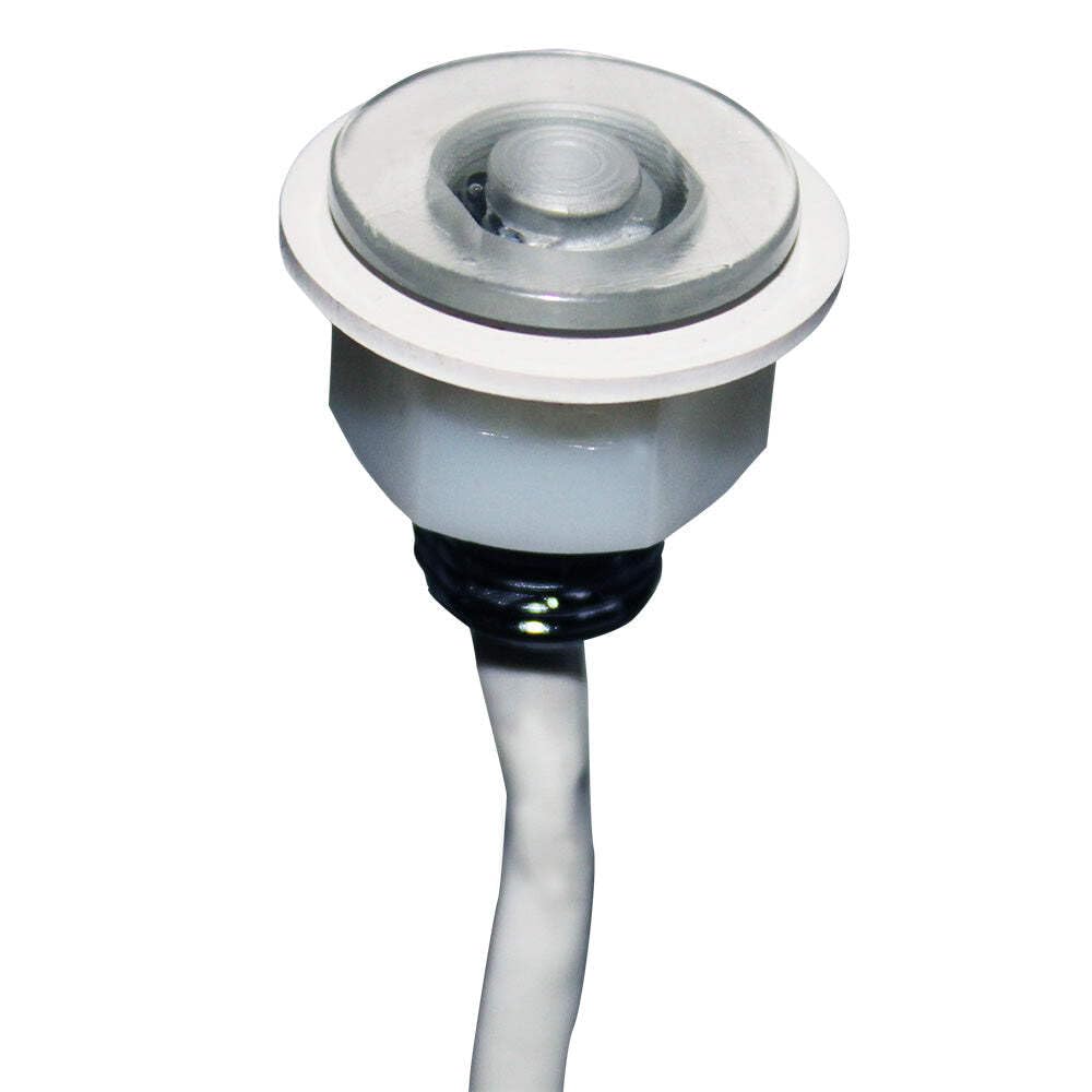 Small Round LED Accent Lights shadow-caster - 12V - Great White - 18" (0.5m) Length - Polycarbonate Housing - IP68 Rating