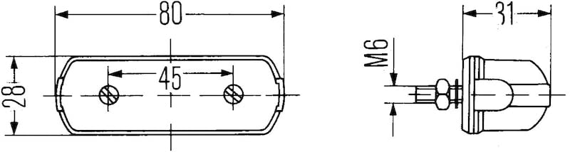 Hella License Plate Light 001389101 1389 Series Ece Black