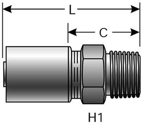 Gates GL Couplings 32GL-32MP, Male Pipe NPTF, 30 Cone Seat, 2" ID