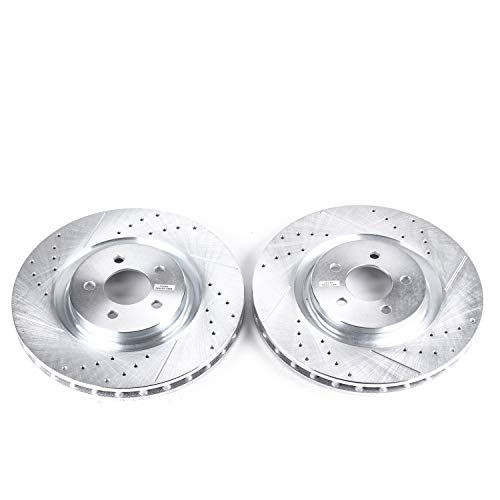 Power Stop Front AR8184XPR Drilled & Slotted Rotor Pair For Mustang 2007-2014 [Model Specific]