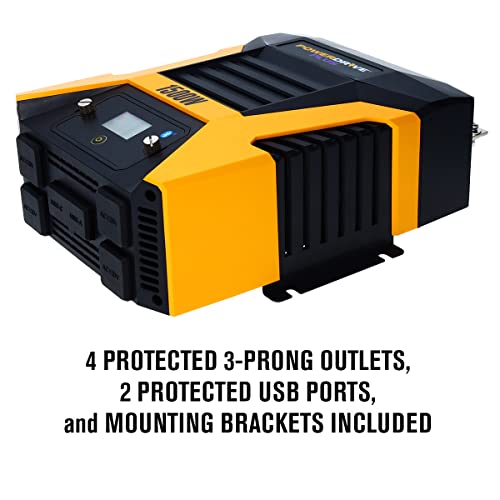 1500 Watt PowerDrive Plus PWD1500P Inverter with Bluetooth(R) Wireless Technology and Remote Control