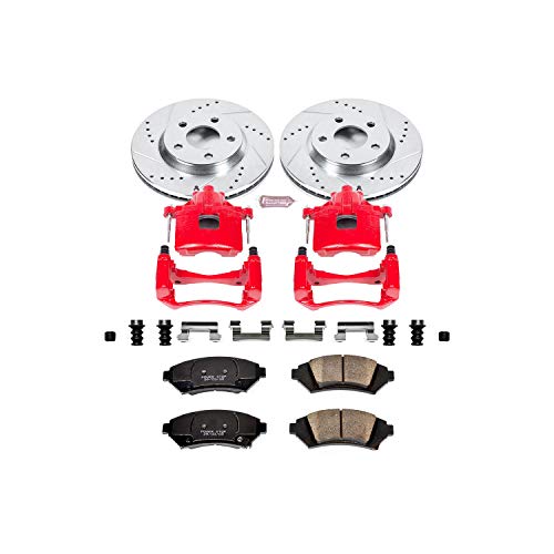 Power Stop Z23 KC5137 Evolution Sport 1-Click Brake Kit with Powder Coated Calipers (Brake Pads, Drilled/Slotted Rotors)