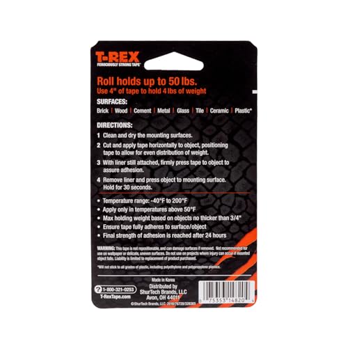 Waterproof T-REX Mounting Tape, Black (285337)