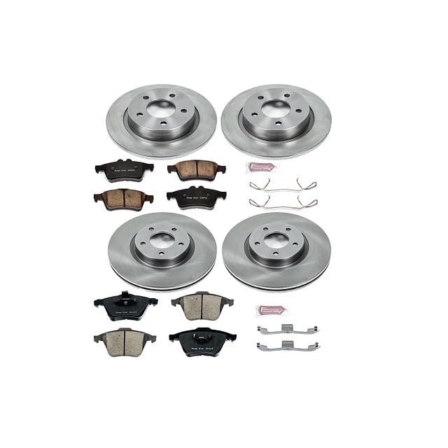 Power Stop Autospecialty KOE4056 Front and Rear Replacement Brake Kit-OE Brake Rotors & Ceramic Brake Pads For Mazda 3 2007-2013 [Vehicle Specific]