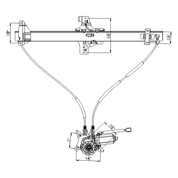 Power Window Motor and Regulator Assembly TYC 660234 Front Left-Side Compatible with 1992-2014 Ford Econoline/Club Wagon