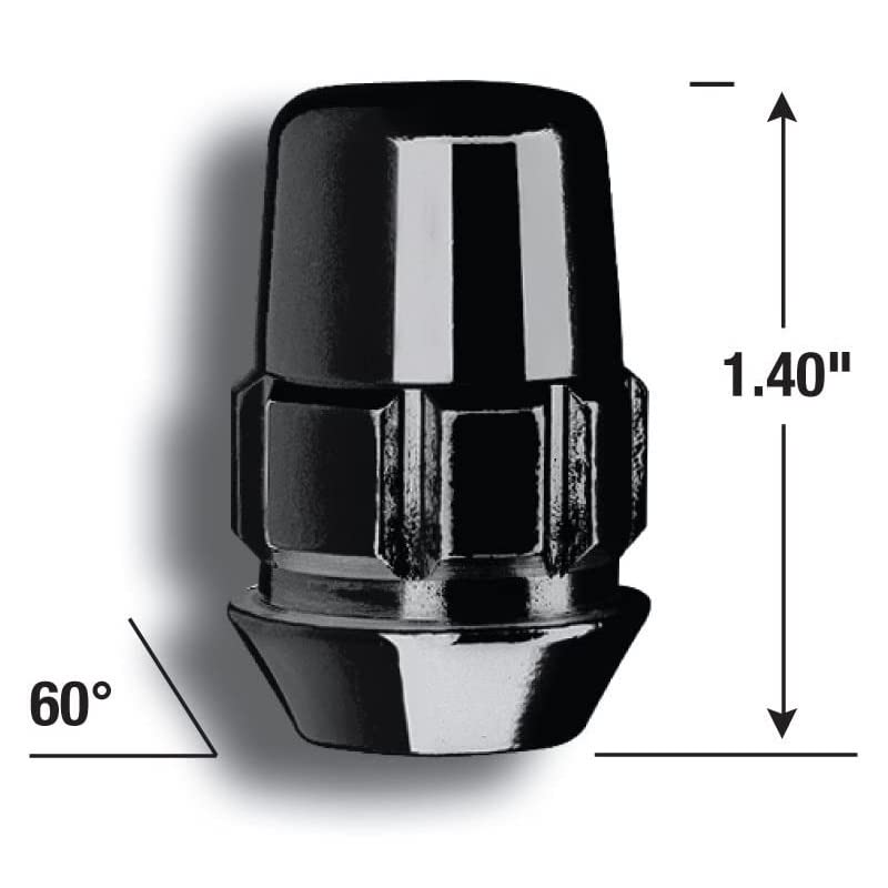 Gorilla 5LUG Automotive Lock 14-1.50 Acorn BLK - 71643NBC